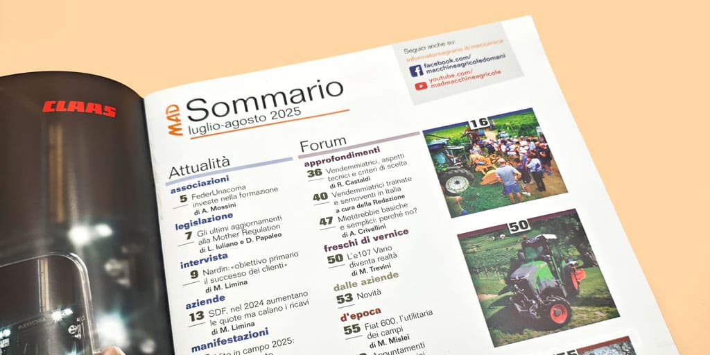 MAD Macchine Agricole Domani impaginazione moderna per la meccanica sempre in evoluzione